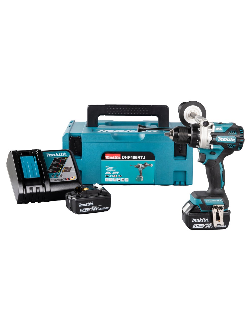 DHP486RTJ - TRAPANO AVVITATORE CON PERCUSSIONE MAKITA