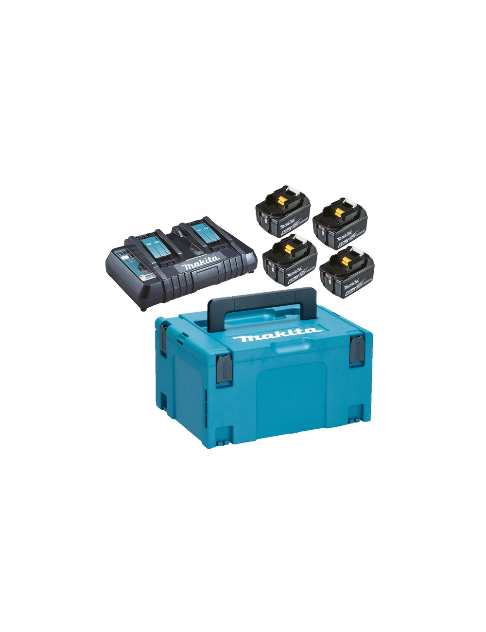 Kit Energy Makita 18V: 4 Batterie BL1850B + Caricatore Rapido DC18RD