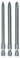 2607001757 - Set di bit di avvitamento da 3 pz. Extra-Hard PH1- PH2- PH3- 89 mm