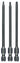 2607001759 - Set di bit di avvitamento da 3 pz. Extra-Hard T8- T10- T15- 89 mm