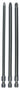 2607001762 - Set di bit di avvitamento da 3 pz. Extra-Hard PZ1- PZ2- PZ3- 152 mm